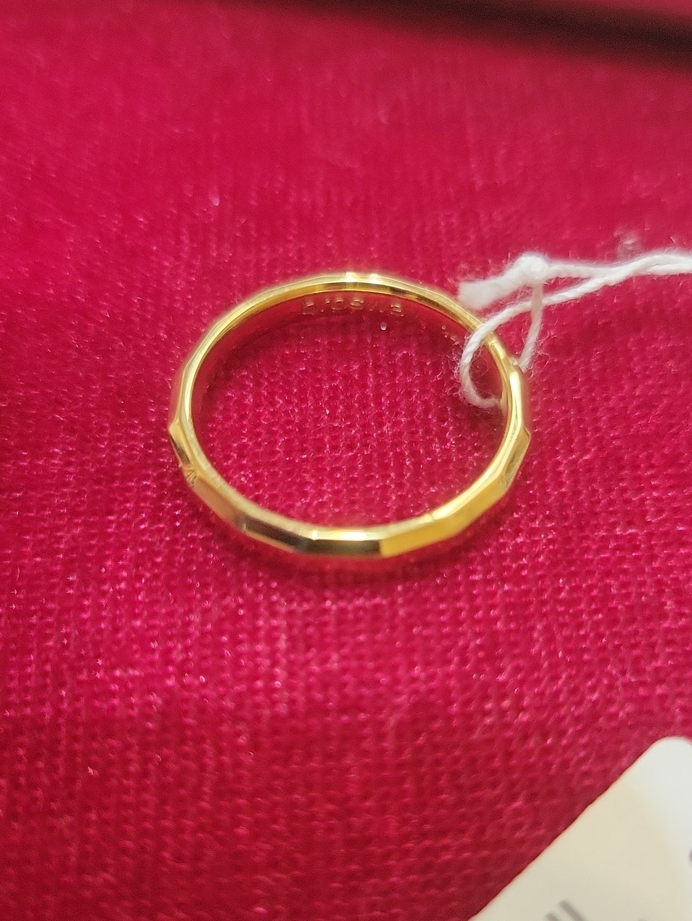 NWT Brosway Italia Gold Faceted Women's Stackable Ring 6.5 - Always With You